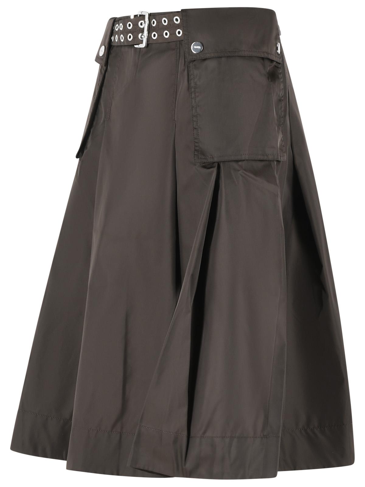 Ganni Brown Polyamide Skirt Women GANNI