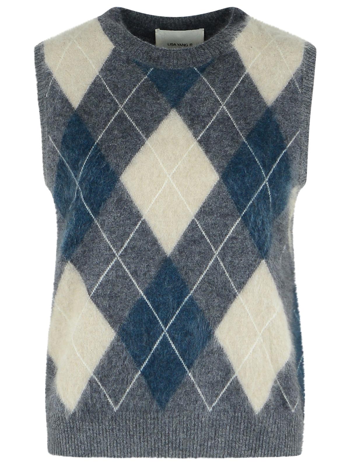 Lisa Yang 'Yasmine' Graphite Cashmere Vest Women LISA YANG