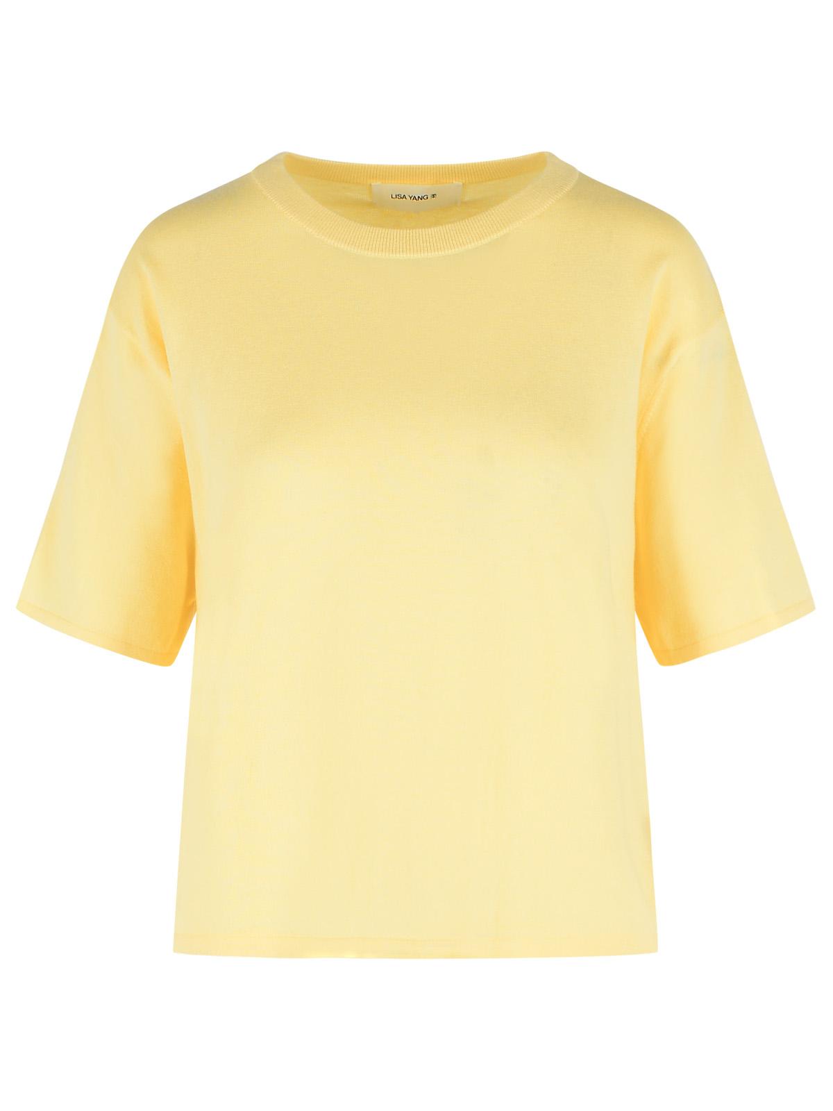 Lisa Yang 'Rubie' Cotton And Lemon Cashmere T-Shirt Women LISA YANG