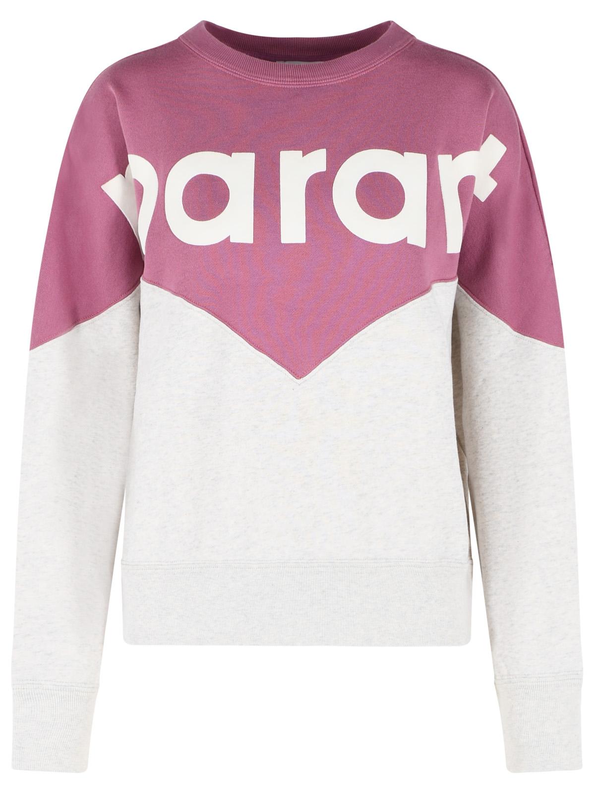 Isabel Marant Etoile 'Houston' Cotton Sweatshirt With 'Millyny' 'Mauve Mist' Logo Women ISABEL MARANT ETOILE