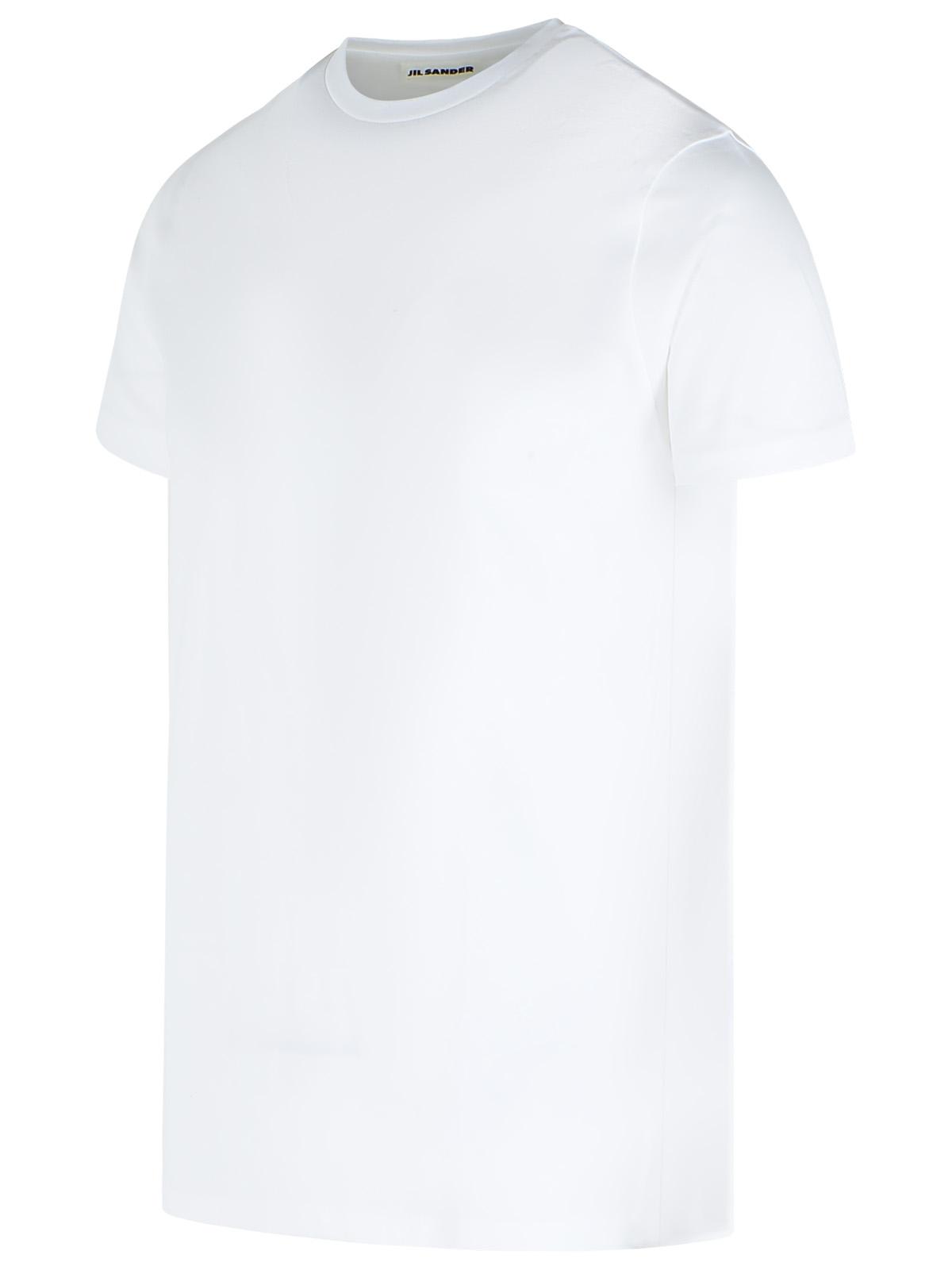 Jil Sander White Cotton Crew Neck T-Shirt Men JIL SANDER