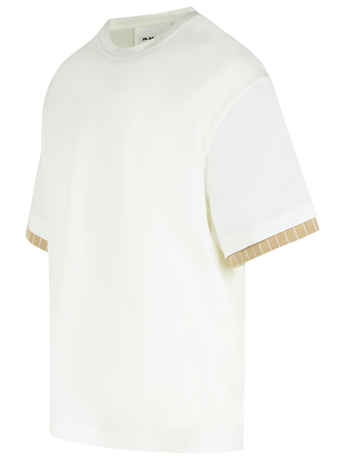 Jil Sander White Cotton Crew Neck T-Shirt Men JIL SANDER