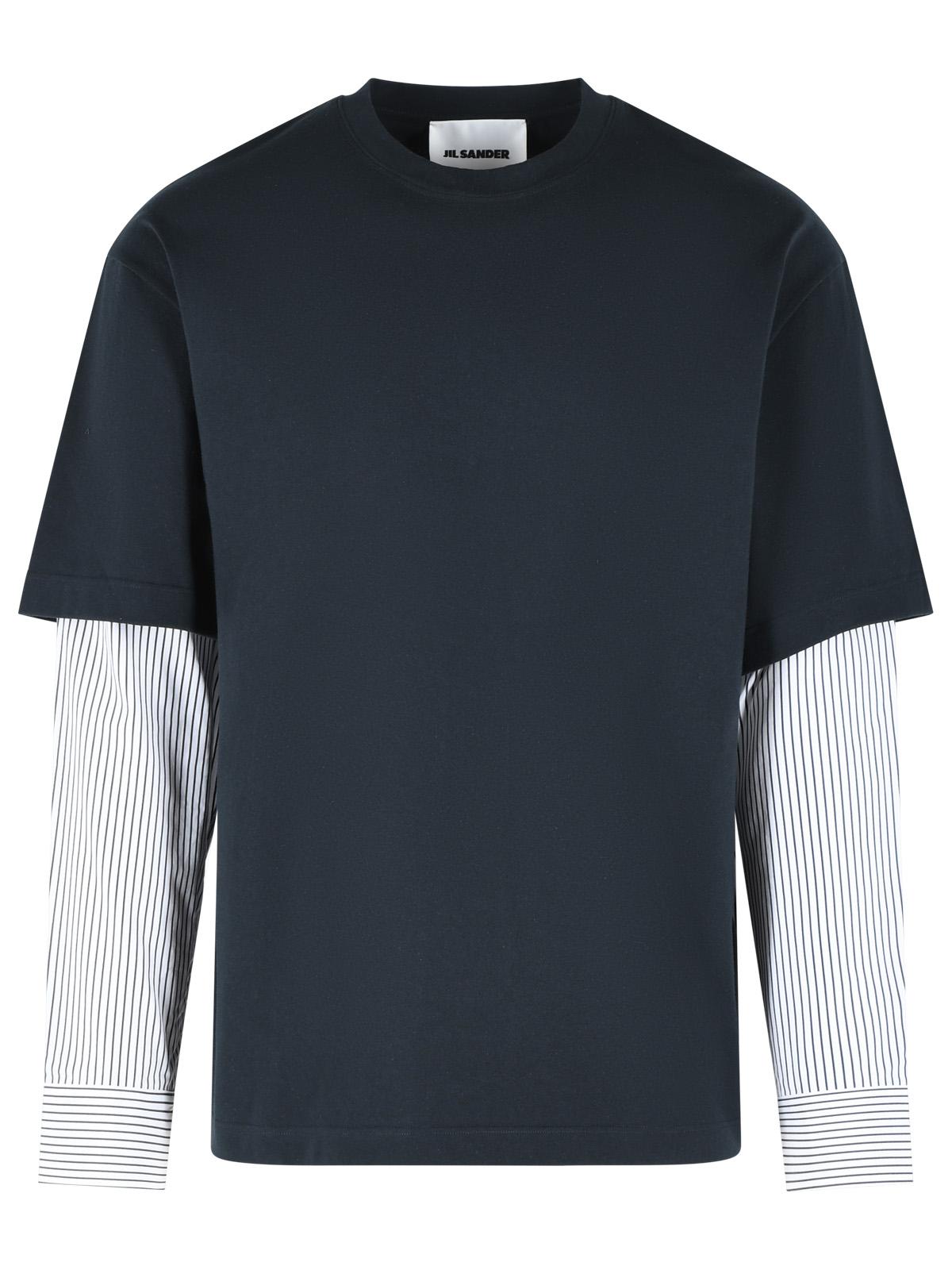 Jil Sander Midnight Blue Cotton T-Shirt Men JIL SANDER