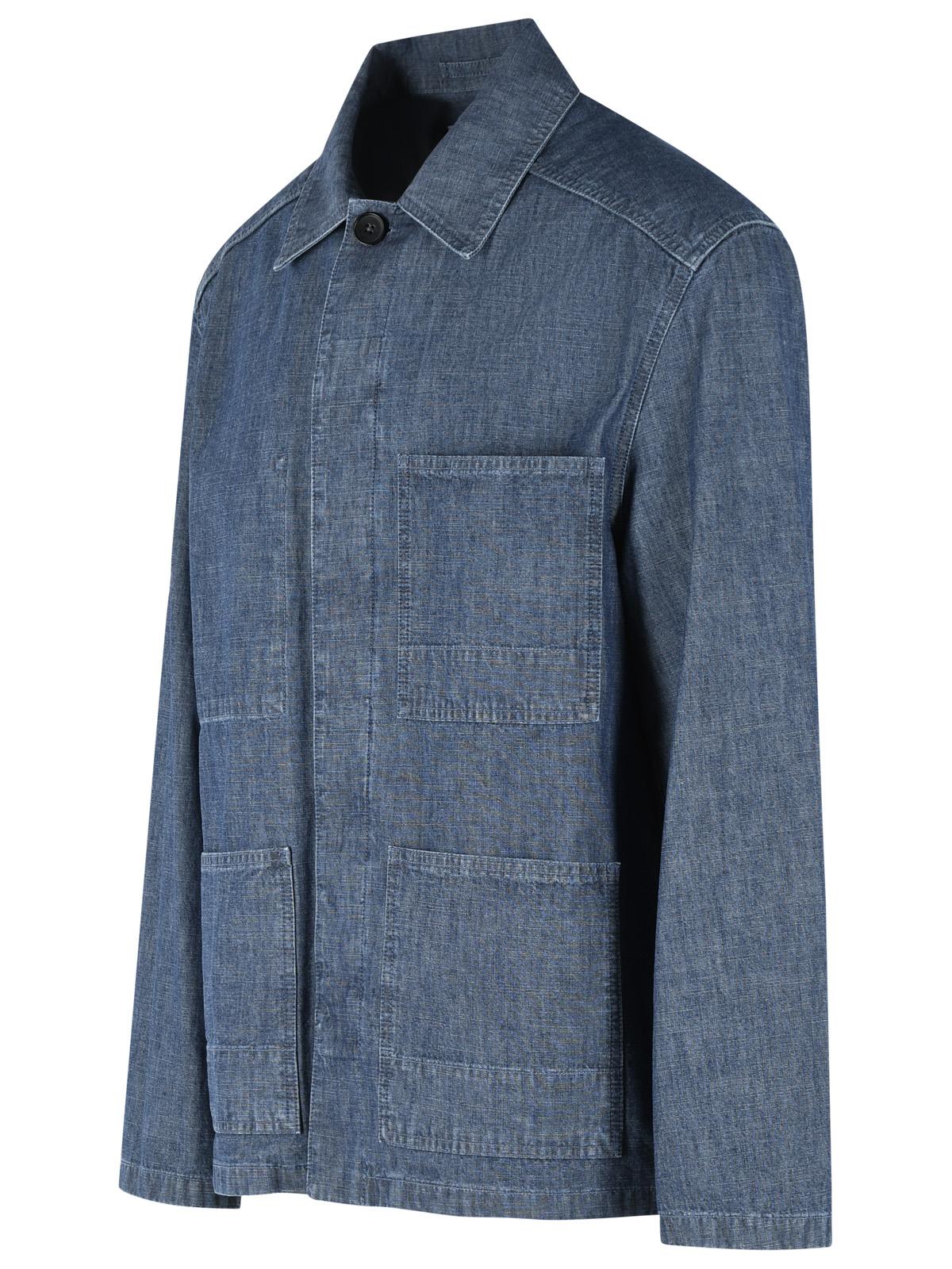 Jil Sander Blue Cotton Jacket Men JIL SANDER