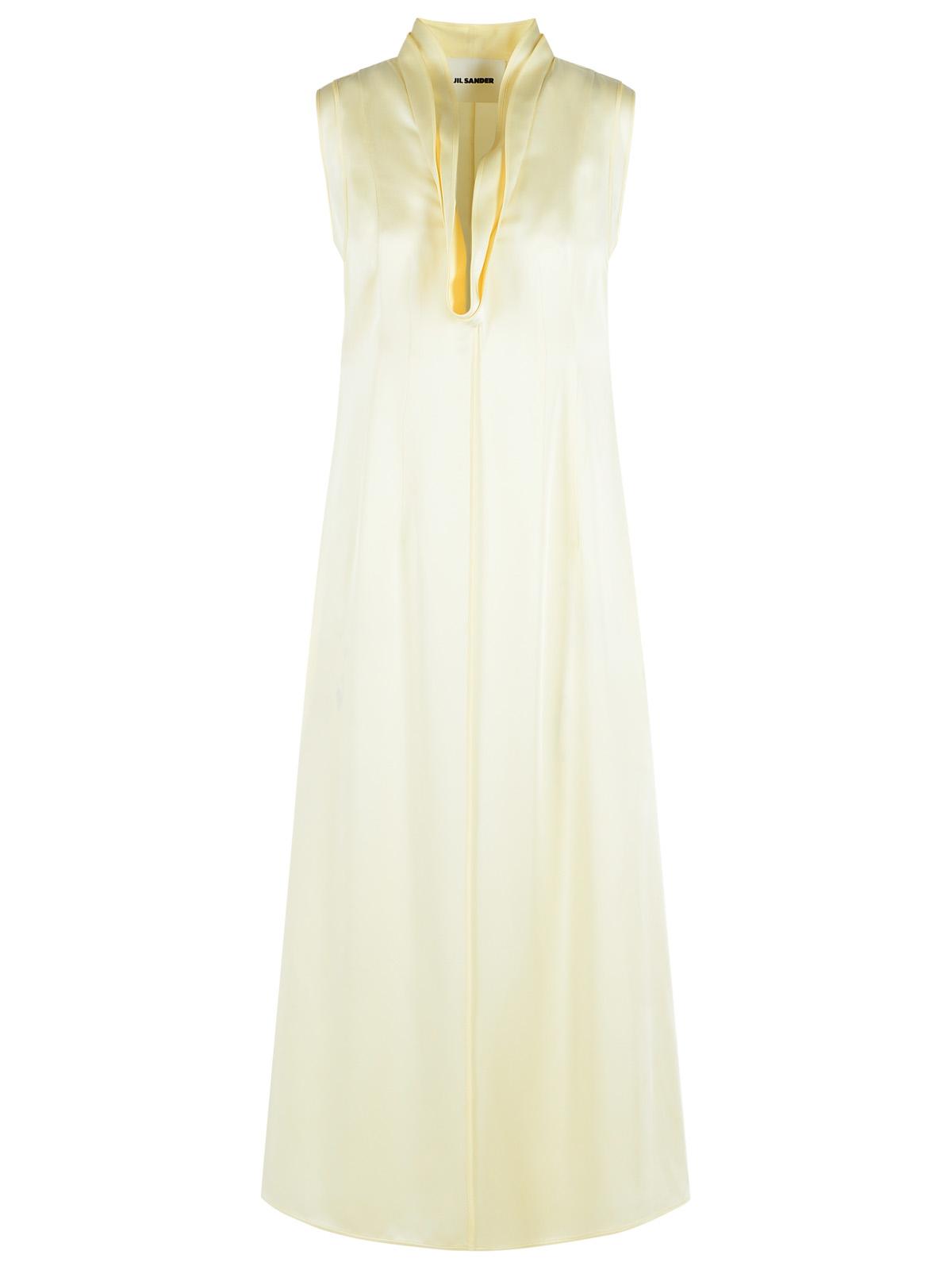 Jil Sander Ivory Acetate And Viscose Dress Women JIL SANDER
