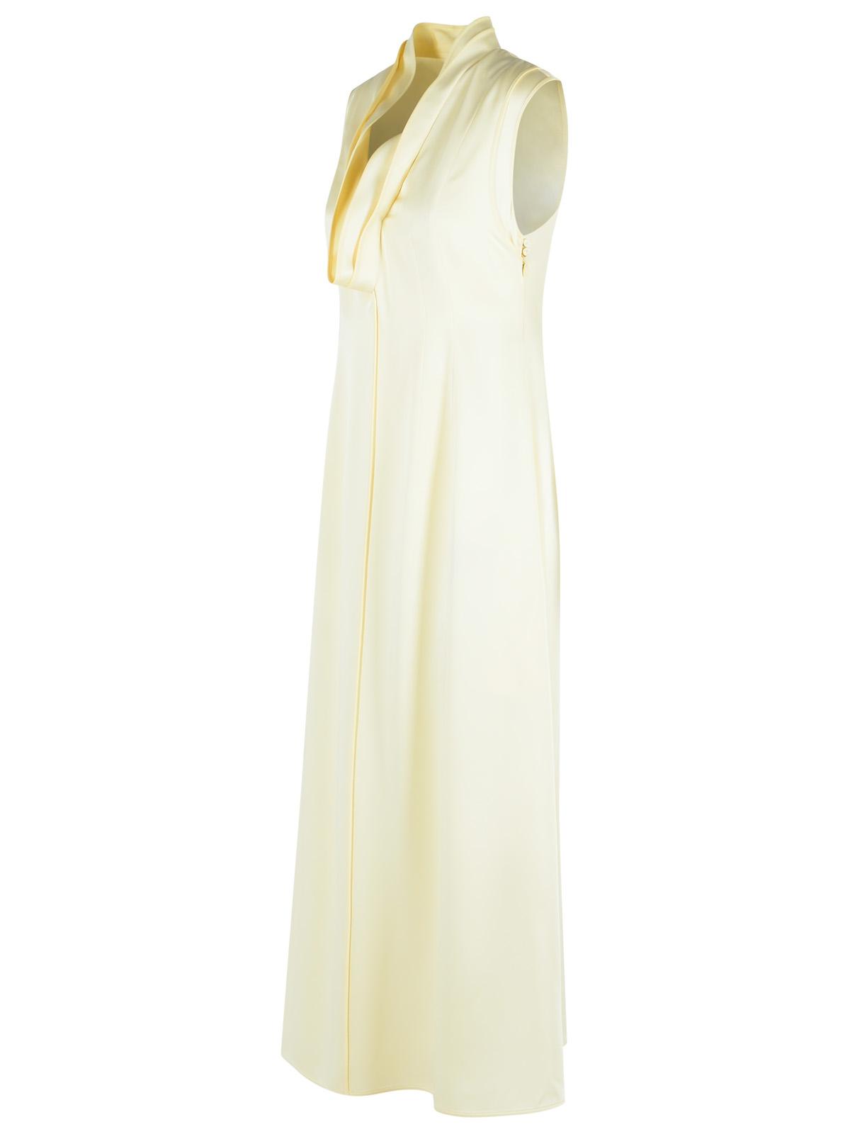 Jil Sander Ivory Acetate And Viscose Dress Women JIL SANDER