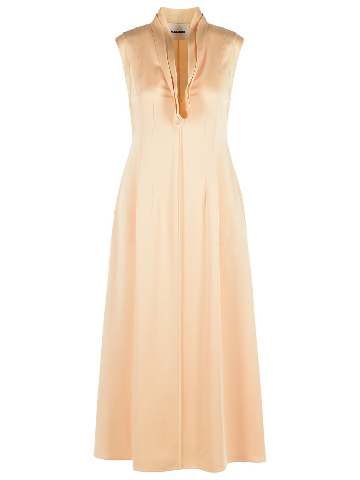 Jil Sander Acetate And Peach Viscose Dress Women JIL SANDER