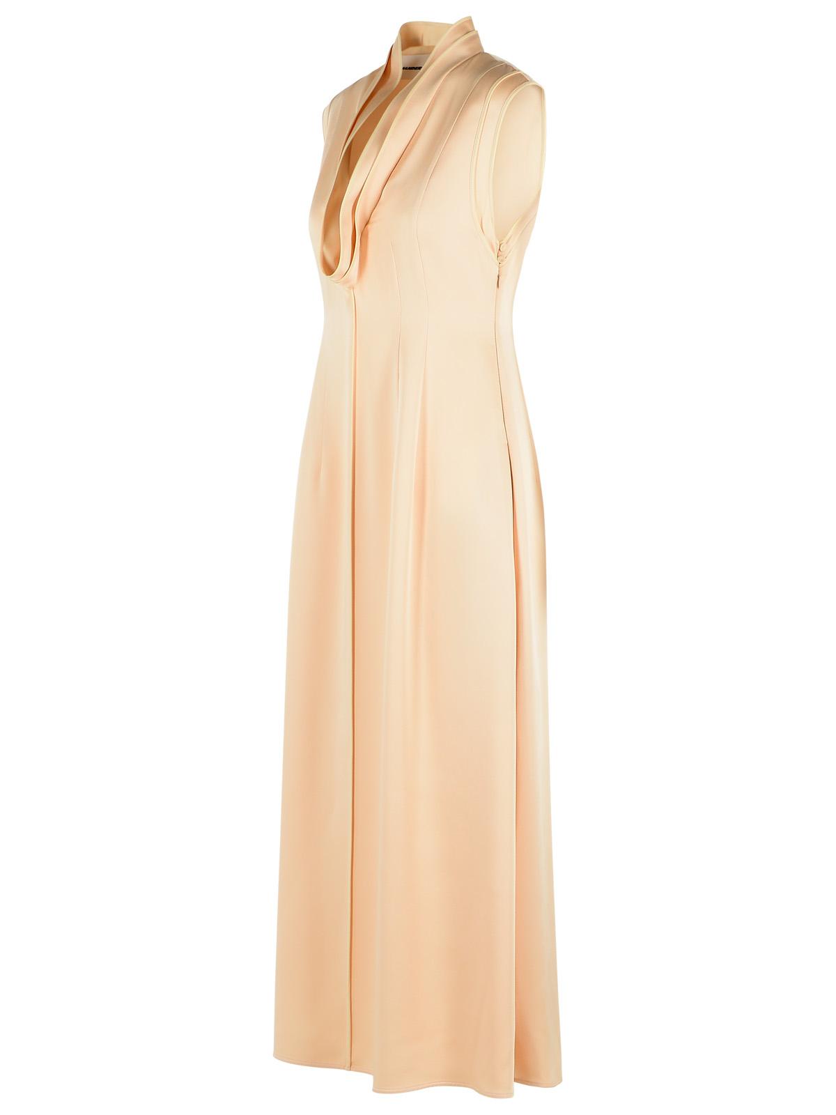 Jil Sander Acetate And Peach Viscose Dress Women JIL SANDER