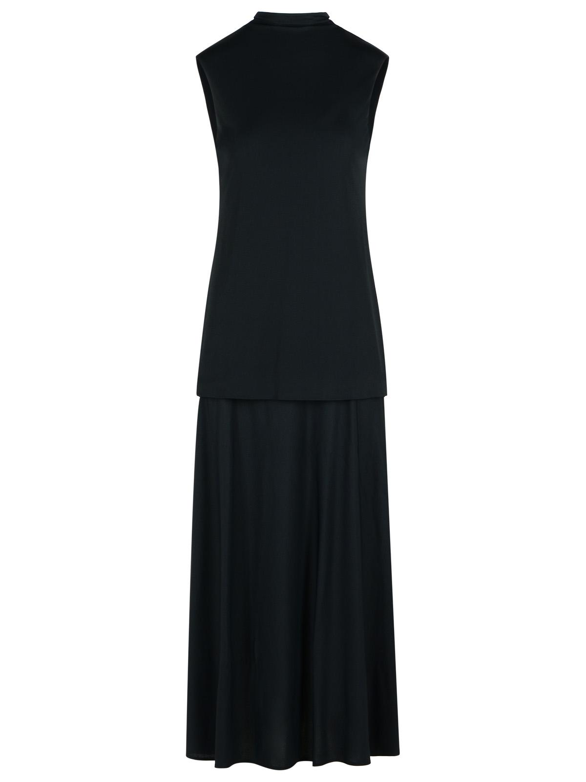 Jil Sander Black Viscose Blend Dress Women JIL SANDER