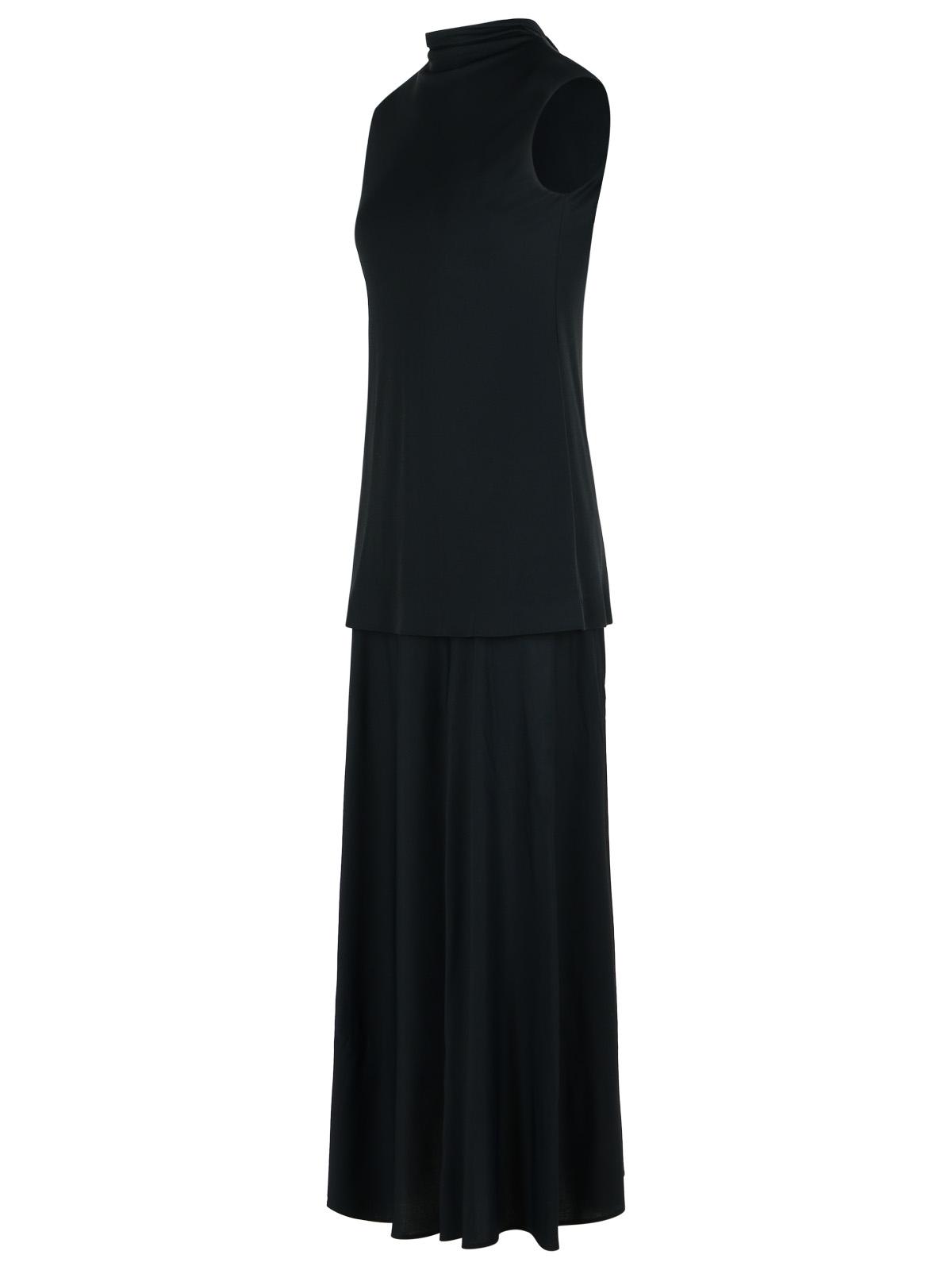 Jil Sander Black Viscose Blend Dress Women JIL SANDER