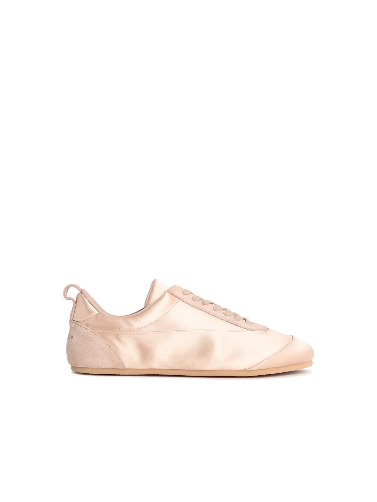 Jil Sander Etage' Satin Sneakers With Rosé Suede Trim Women JIL SANDER