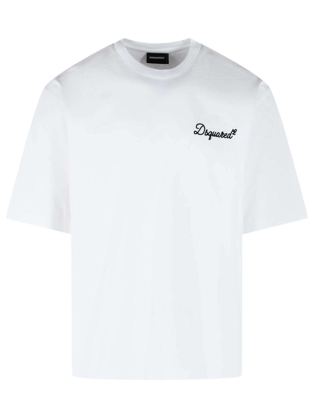 Dsquared2 White Cotton T-Shirt Men DSQUARED2