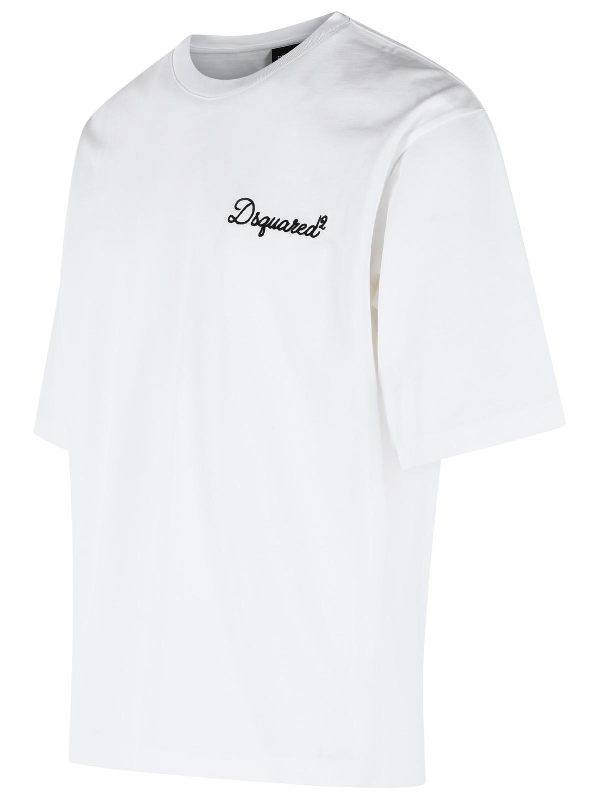 Dsquared2 White Cotton T-Shirt Men DSQUARED2