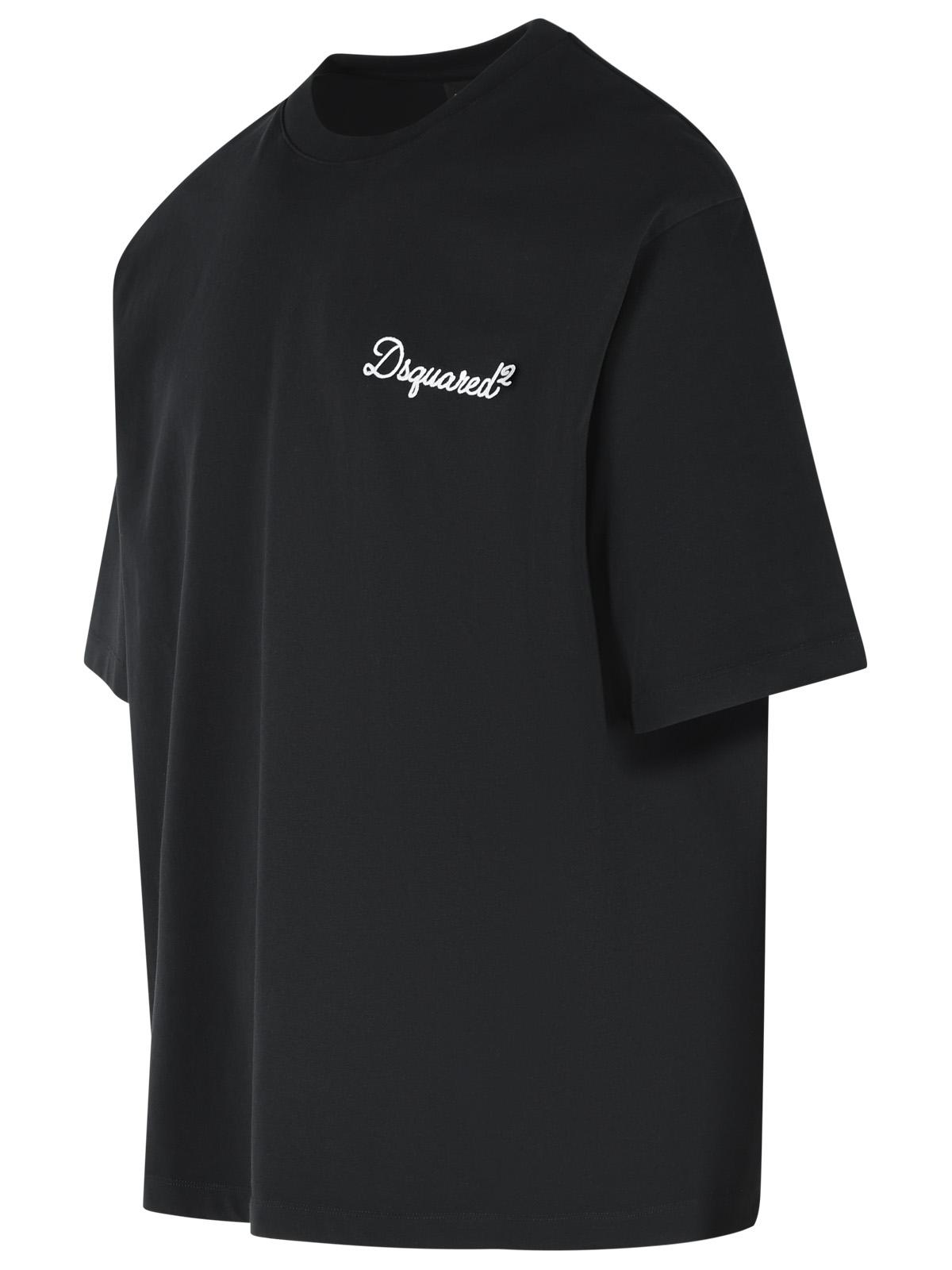 Dsquared2 Black Cotton T-Shirt Men DSQUARED2