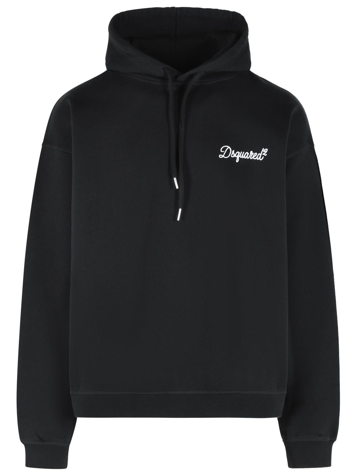 Dsquared2 Black Cotton Sweatshirt Men DSQUARED2