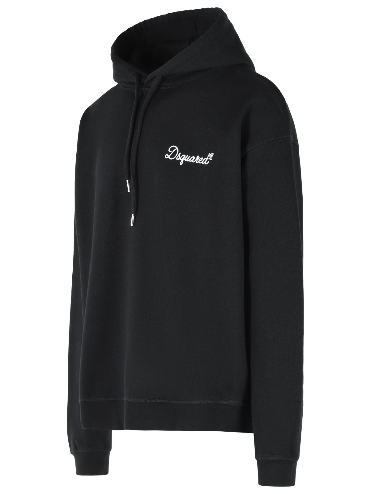 Dsquared2 Black Cotton Sweatshirt Men DSQUARED2