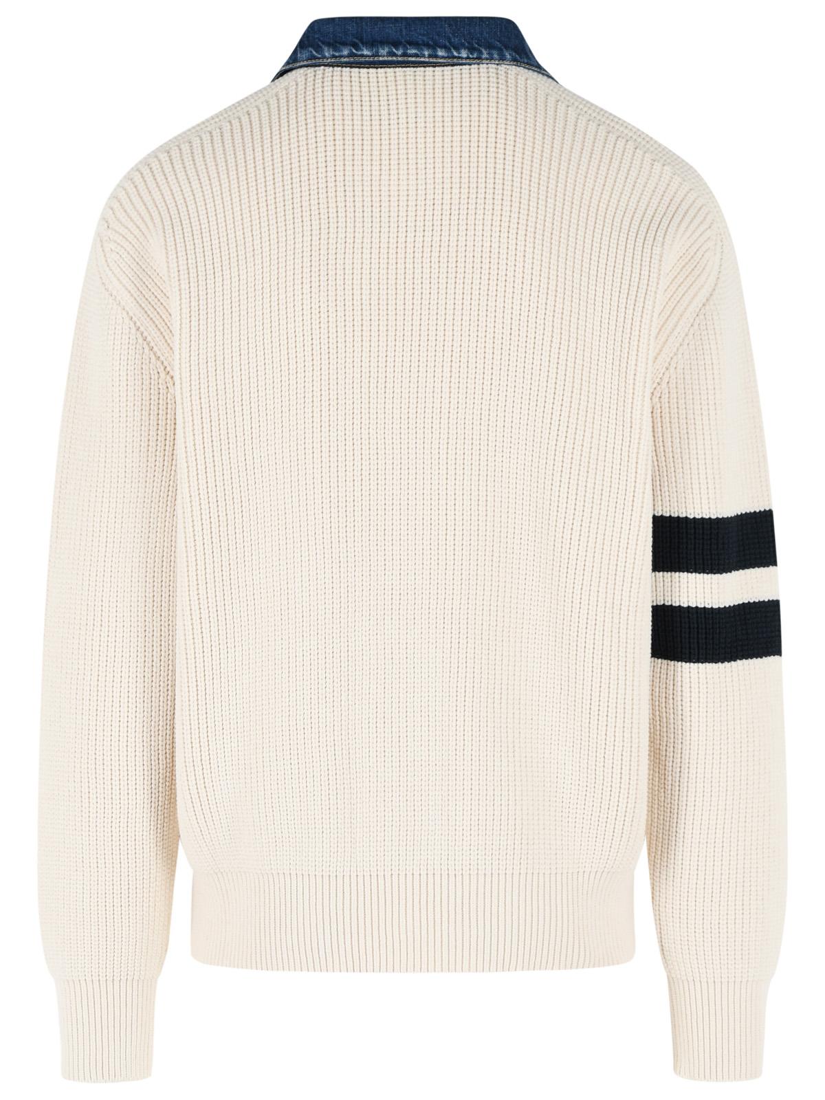 Dsquared2 Light Beige Cotton Blend Sweater Men DSQUARED2