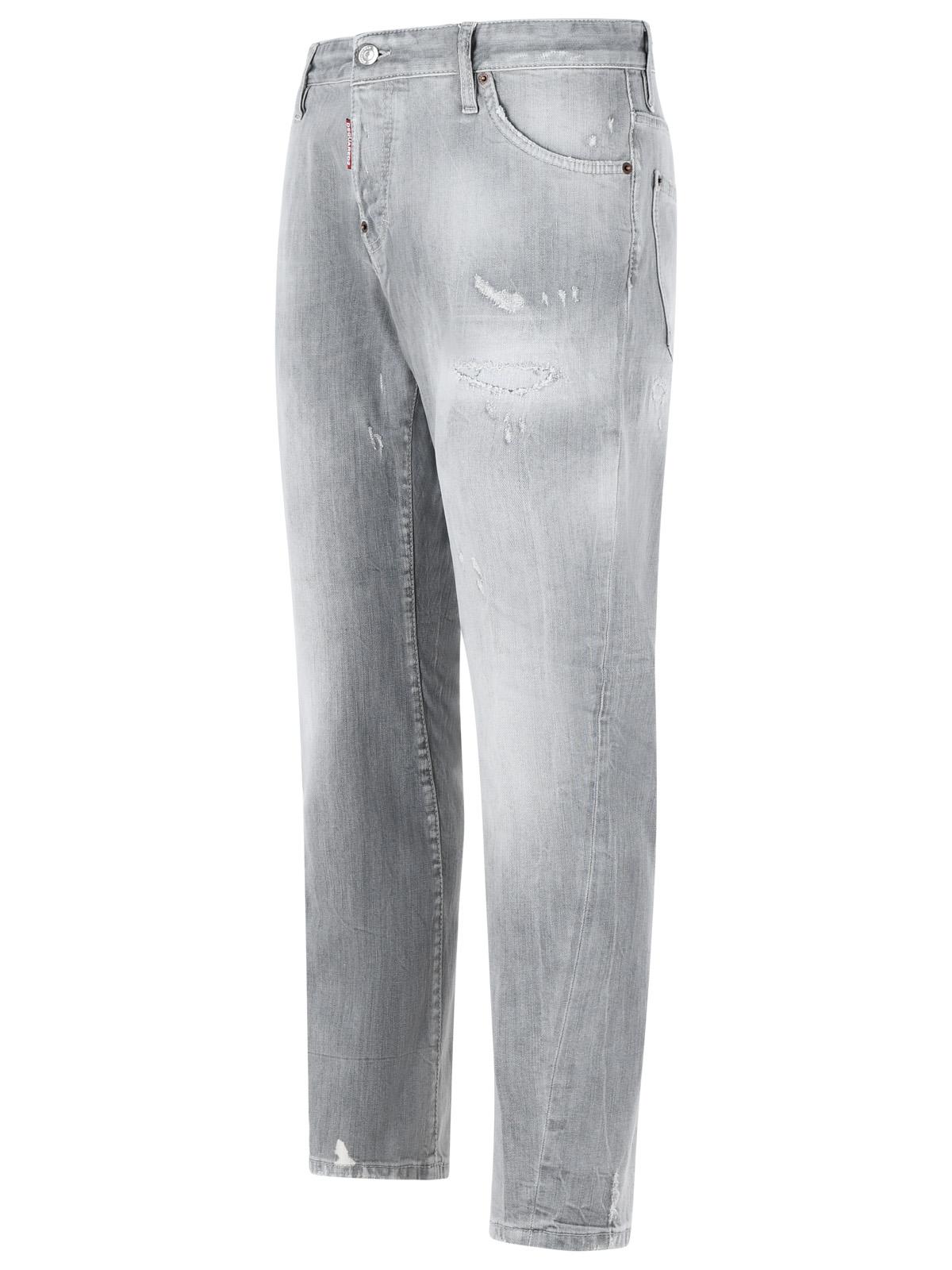 Dsquared2 'Slim Twst' Grey Cotton Jeans Men DSQUARED2