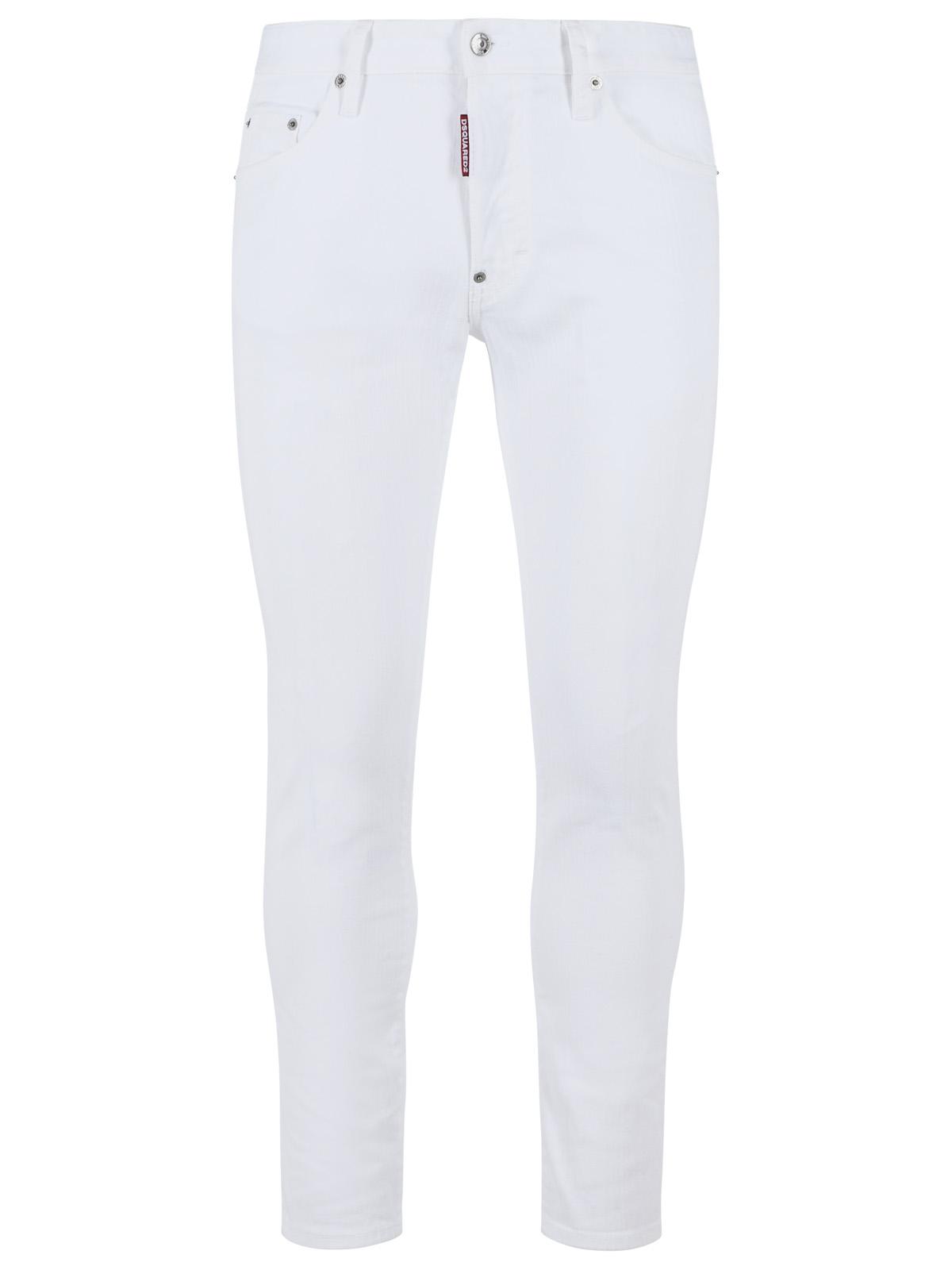 Dsquared2 White Cotton Jeans Men DSQUARED2