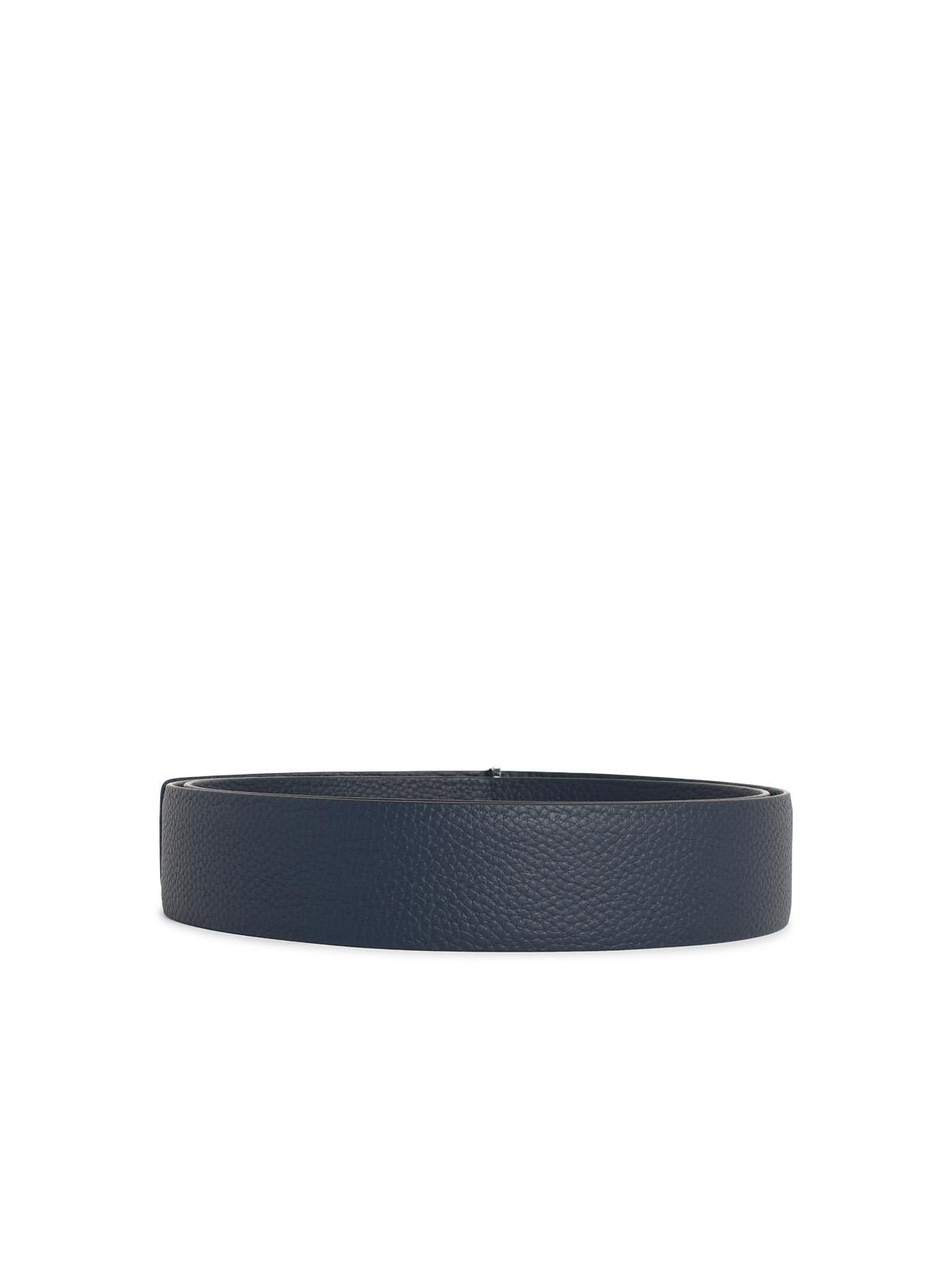 Tom Ford Navy Reversible Leather Belt Men TOM FORD