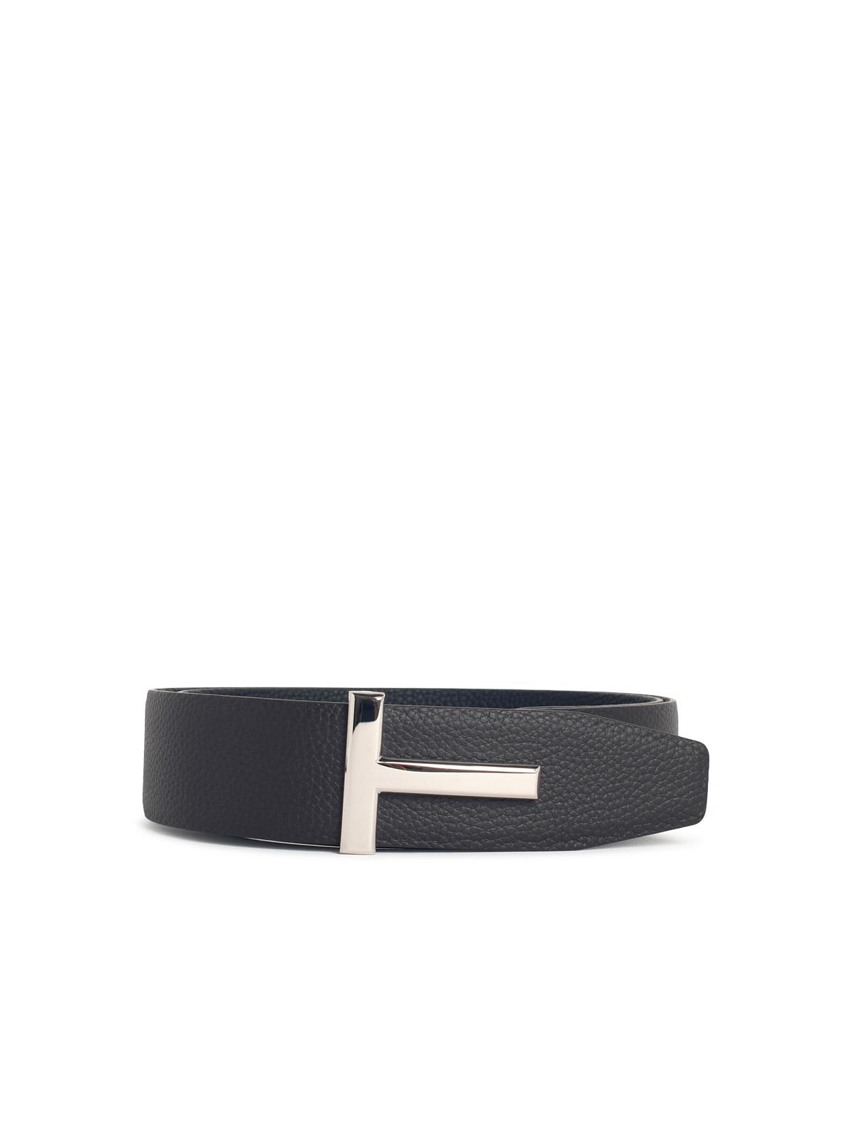 Tom Ford Brown Leather Belt Men TOM FORD