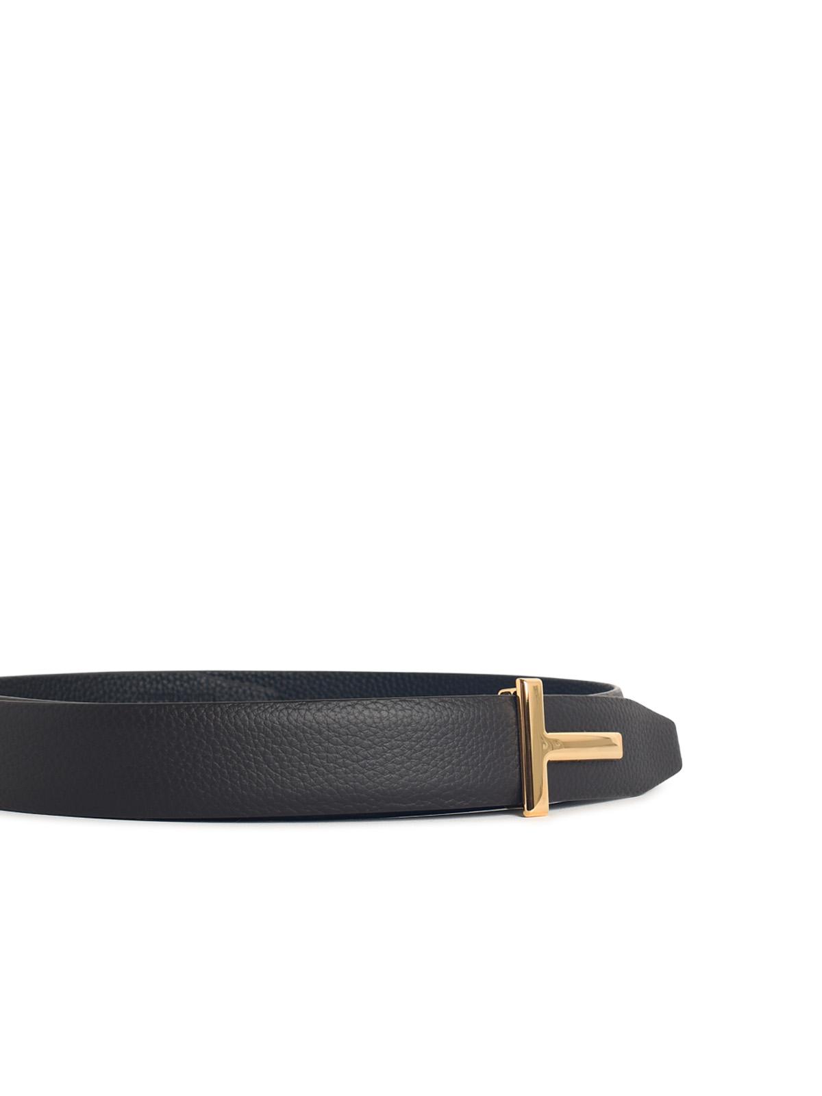 Tom Ford Reversible Brown Leather Belt Men TOM FORD