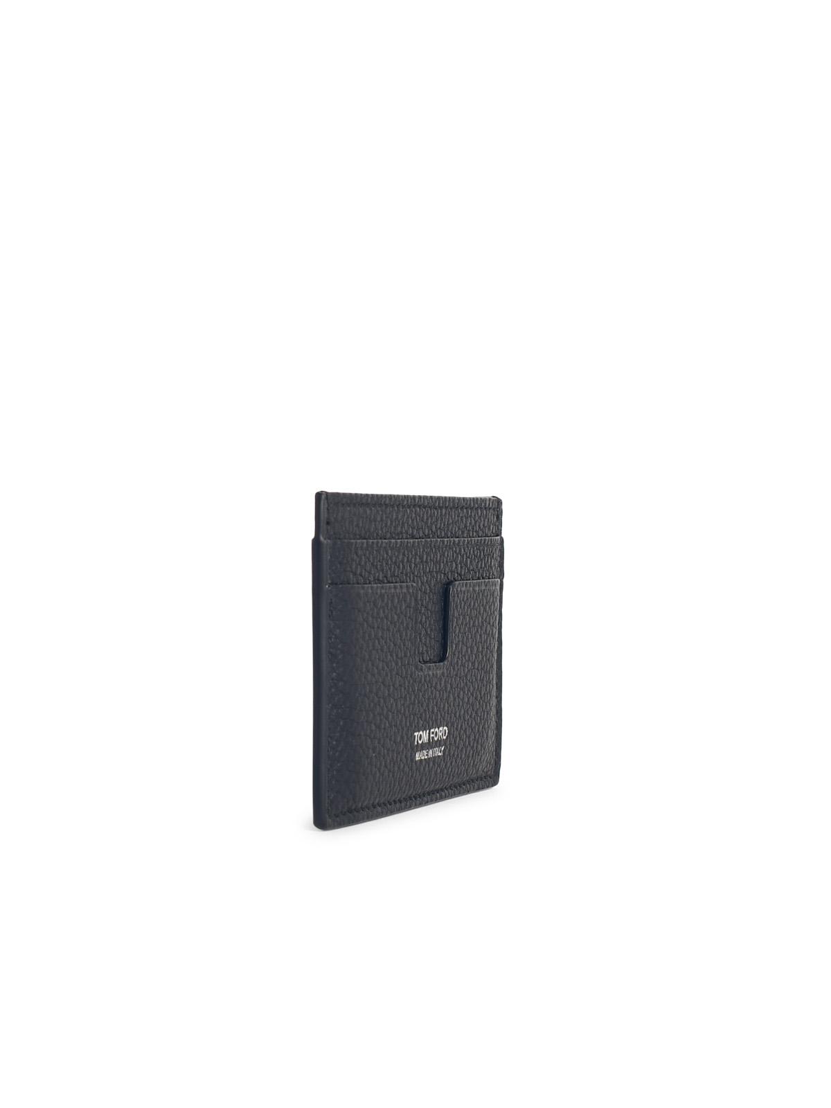 Tom Ford Black Leather Cardholder Men TOM FORD