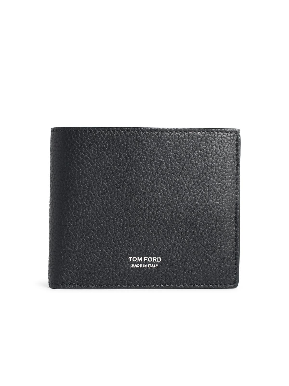 Tom Ford Black Leather Wallet Men TOM FORD