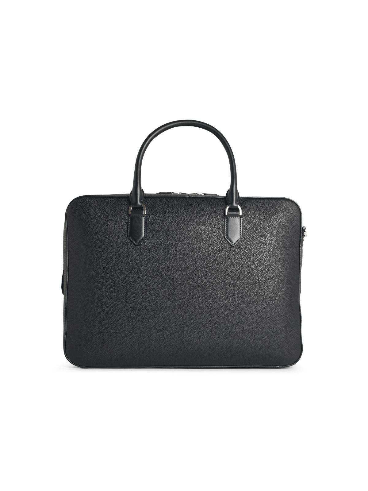 Tom Ford Black Full-Grain Leather Briefcase Bag Men TOM FORD
