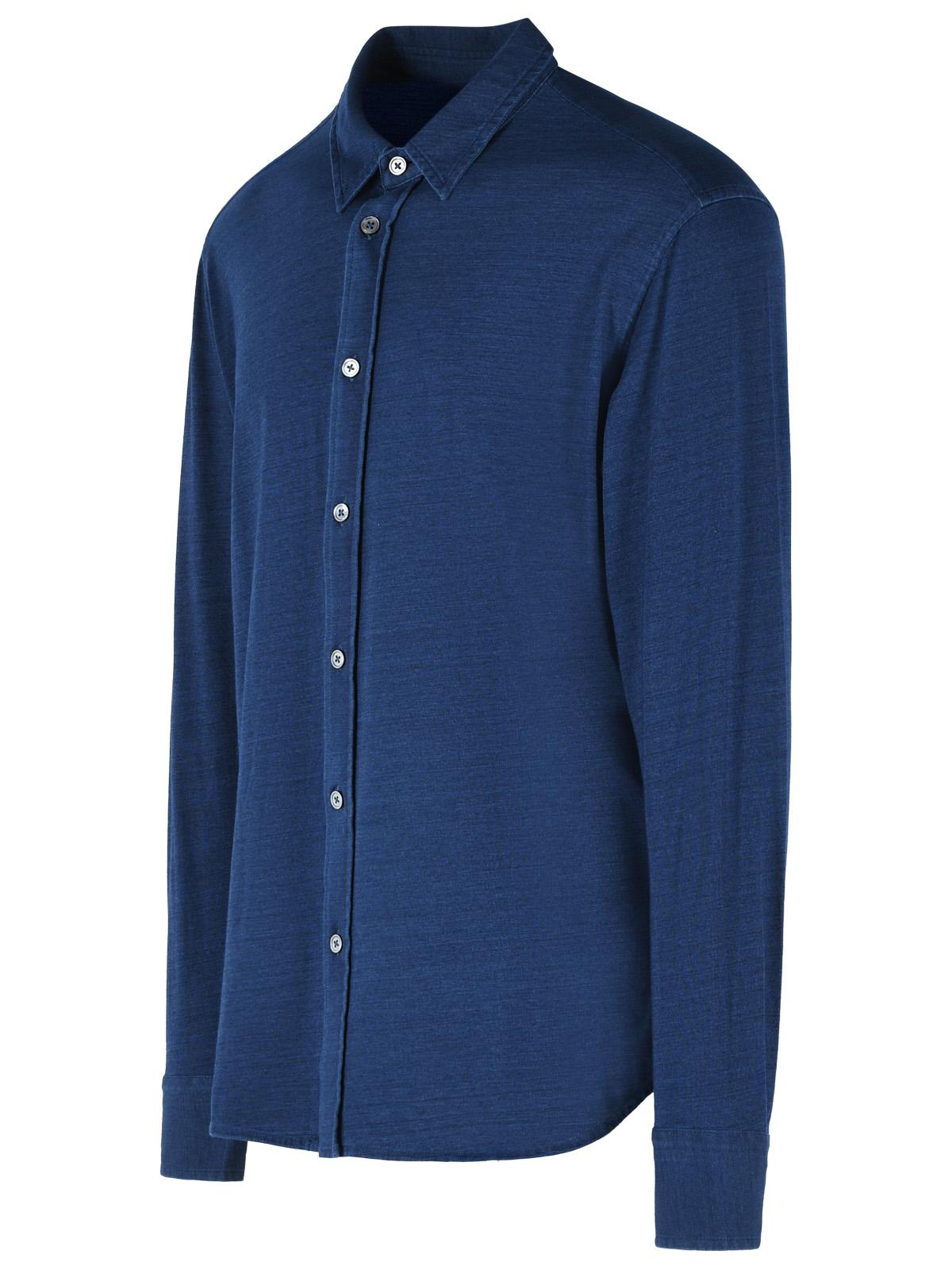 Tom Ford Blue Cotton Shirt Men TOM FORD