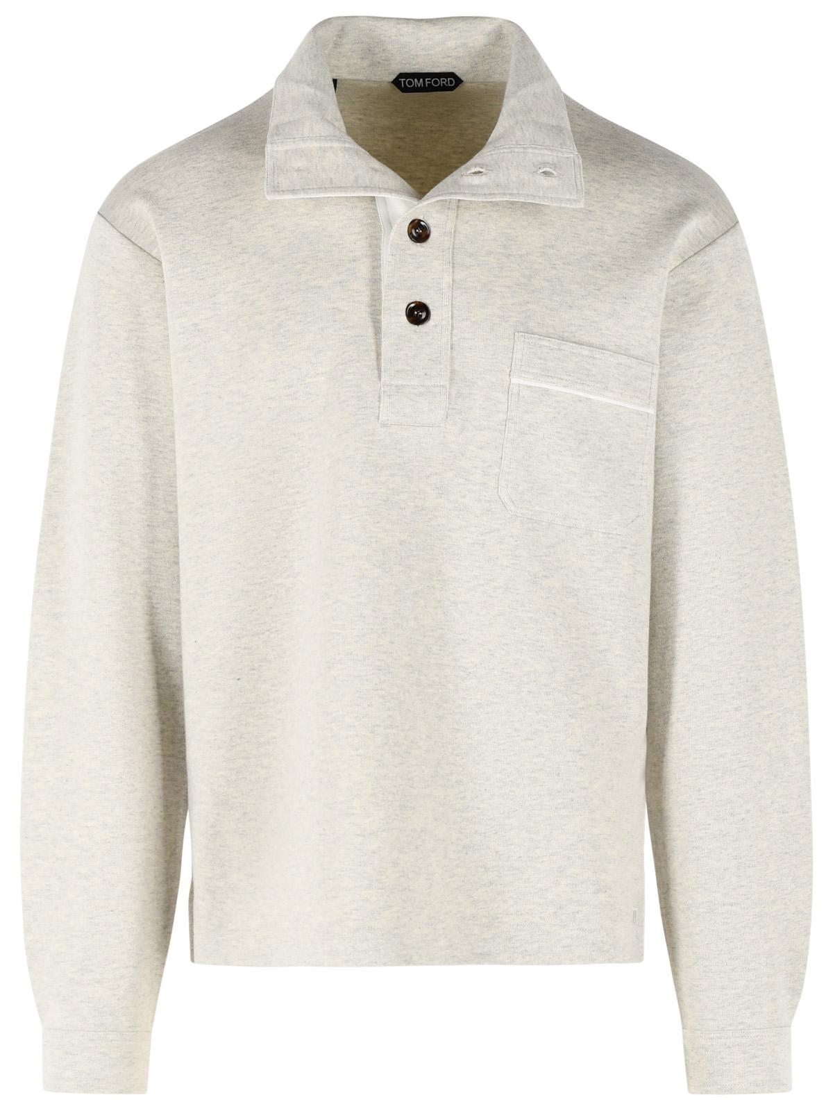 Tom Ford Ivory Cotton Blend Sweater Men TOM FORD