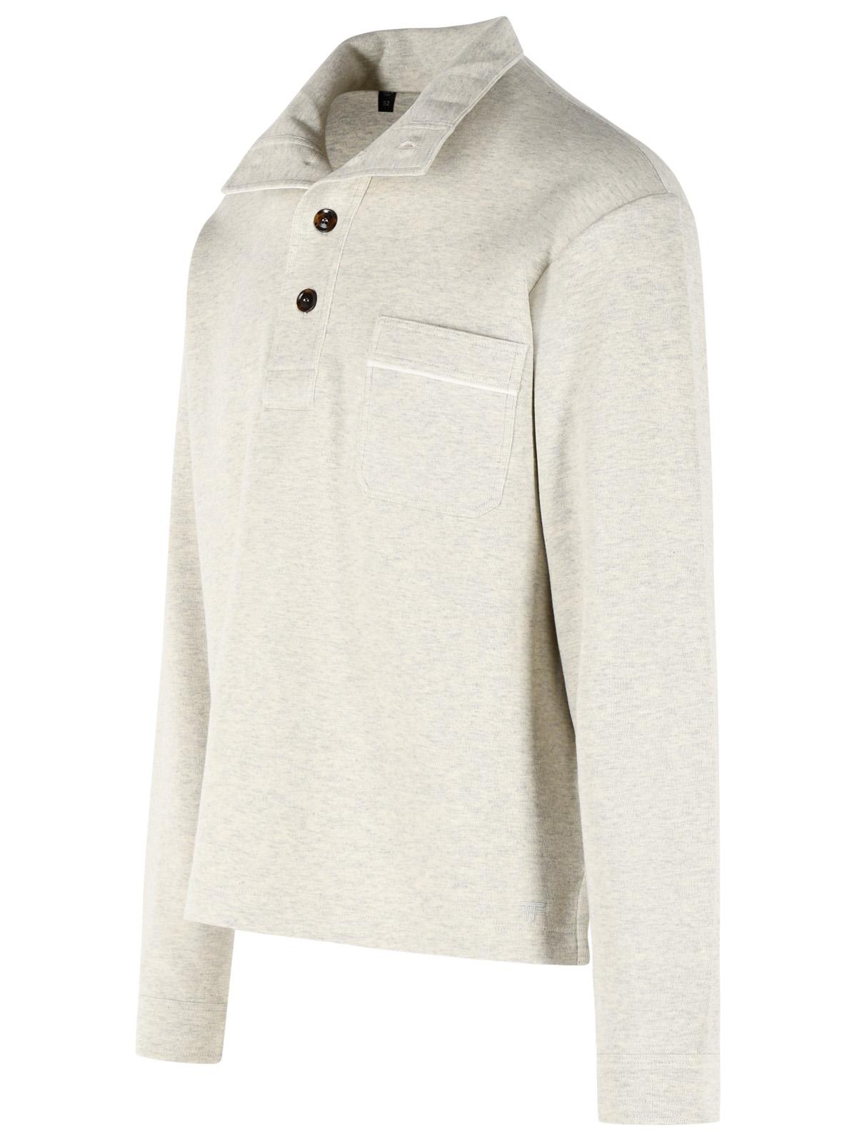 Tom Ford Ivory Cotton Blend Sweater Men TOM FORD