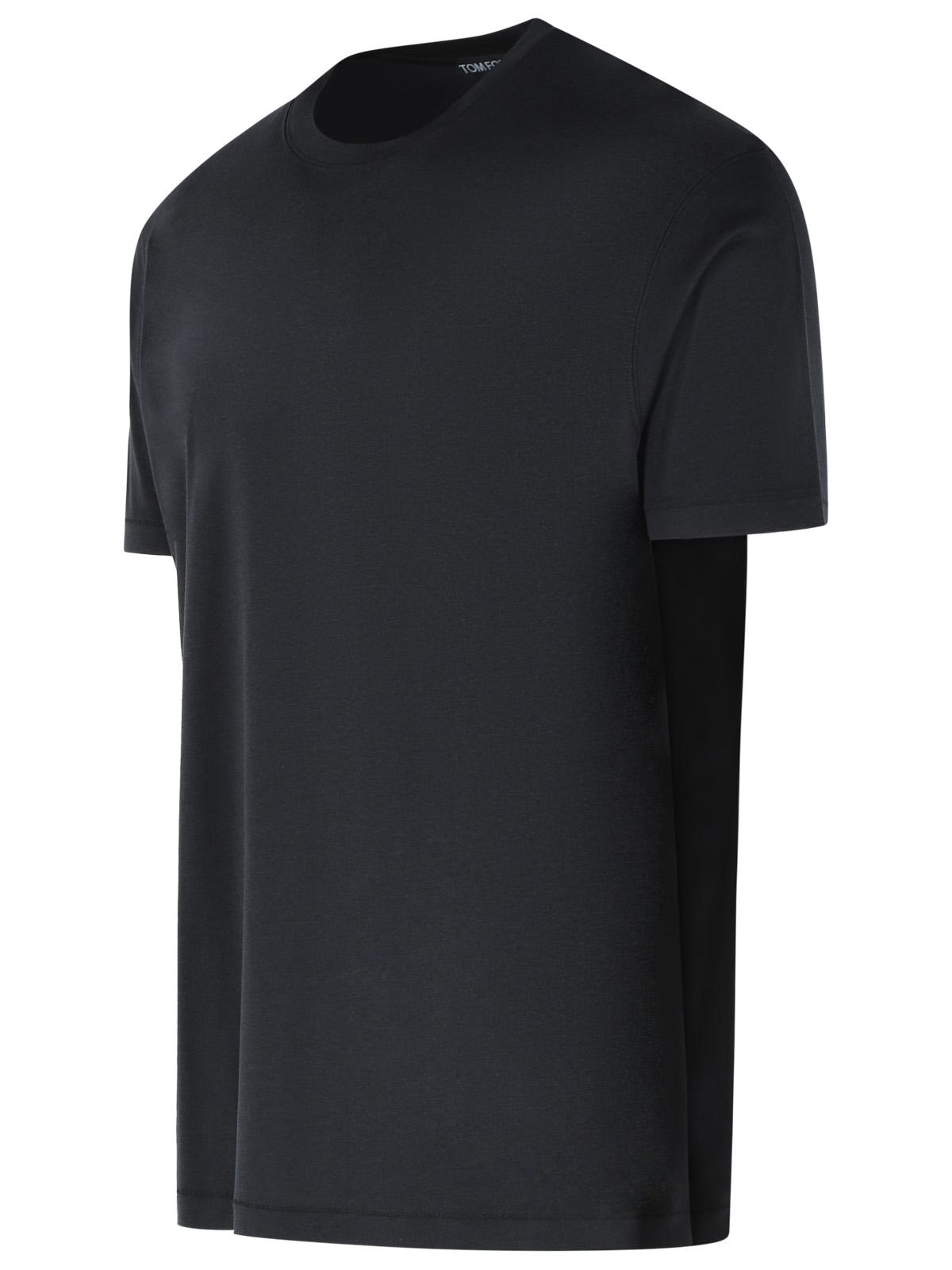 Tom Ford Black Cotton Blend T-Shirt Men