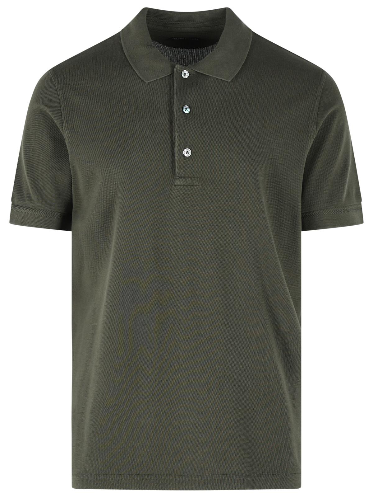Tom Ford Polo Shirt In Green Cotton Blend Men TOM FORD