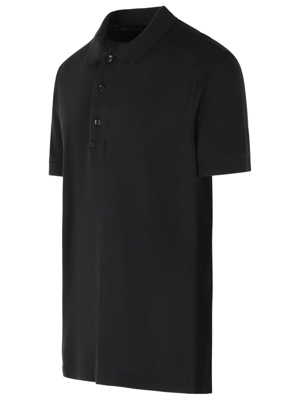 Tom Ford Black Cotton Blend Polo Shirt Men TOM FORD