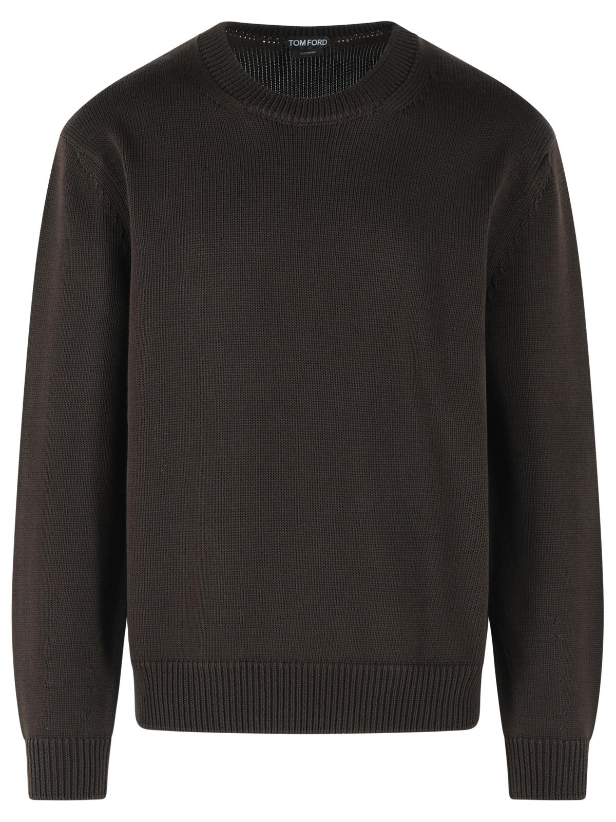 Tom Ford Brown Cotton And Silk Sweater Men TOM FORD