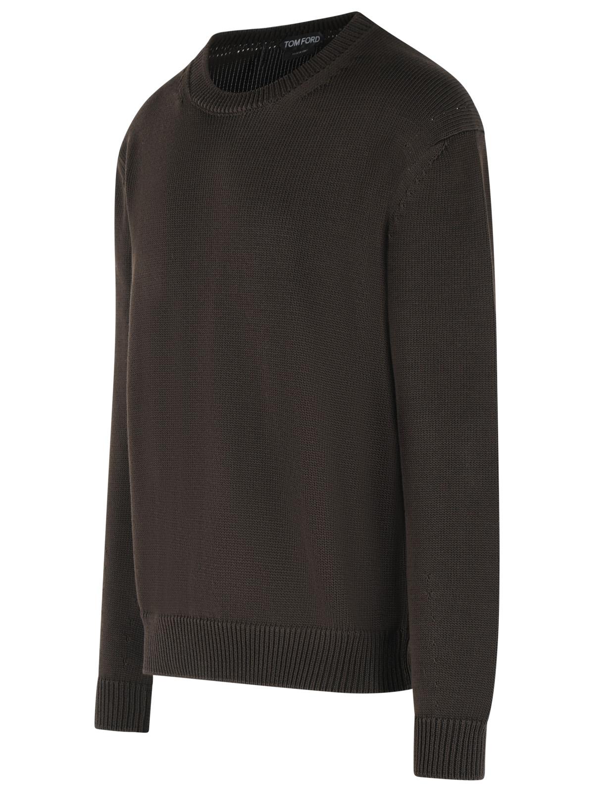 Tom Ford Brown Cotton And Silk Sweater Men TOM FORD
