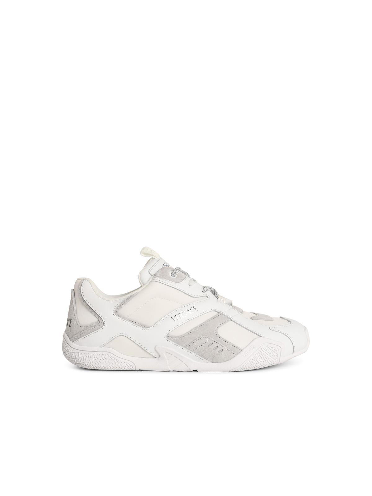 Versace 'Galaxia' White Leather Blend Sneakers Men VERSACE