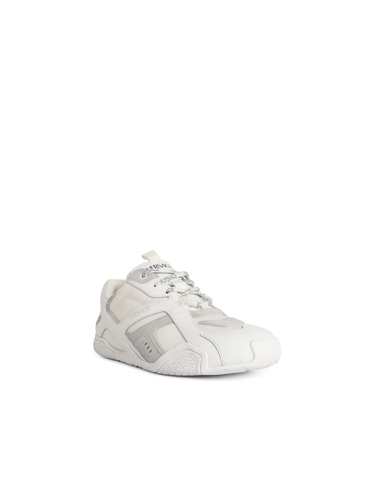 Versace 'Galaxia' White Leather Blend Sneakers Men VERSACE