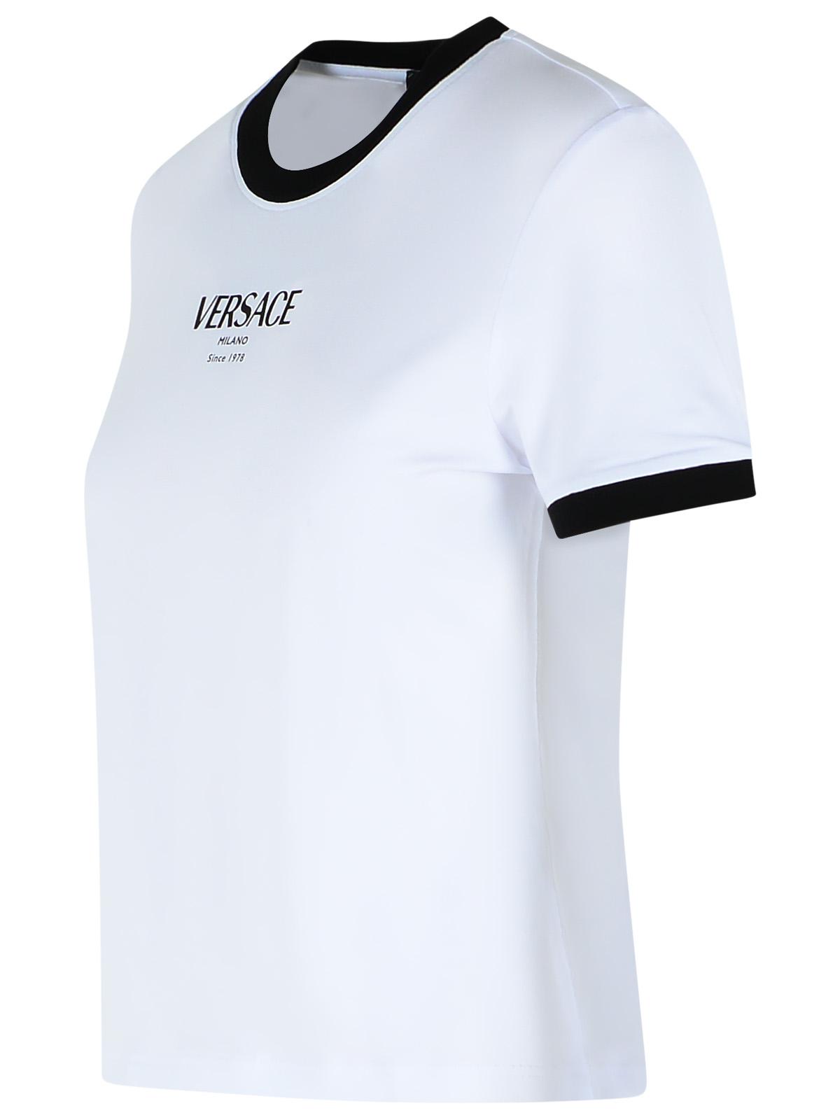Versace White Viscose T-Shirt Women VERSACE