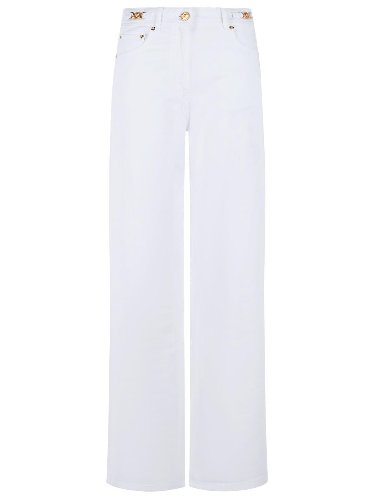 Versace White Cotton Jeans Women VERSACE