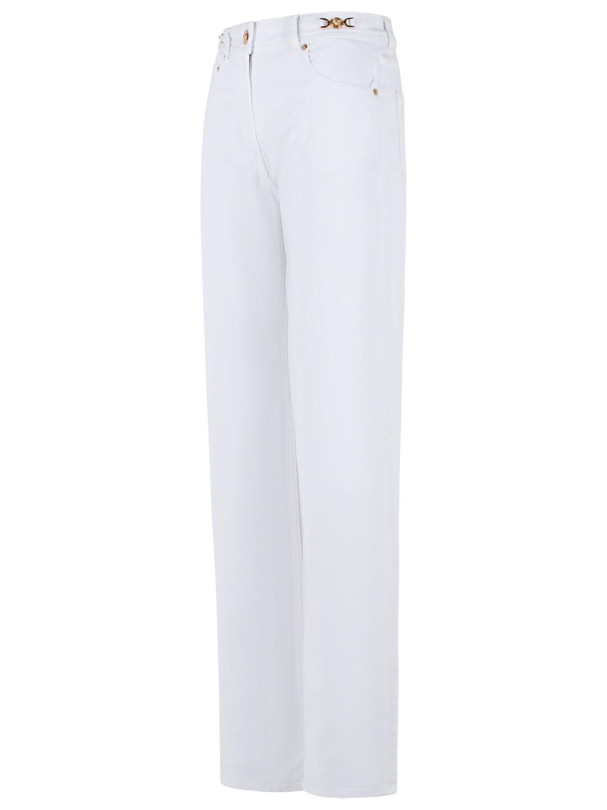 Versace White Cotton Jeans Women VERSACE