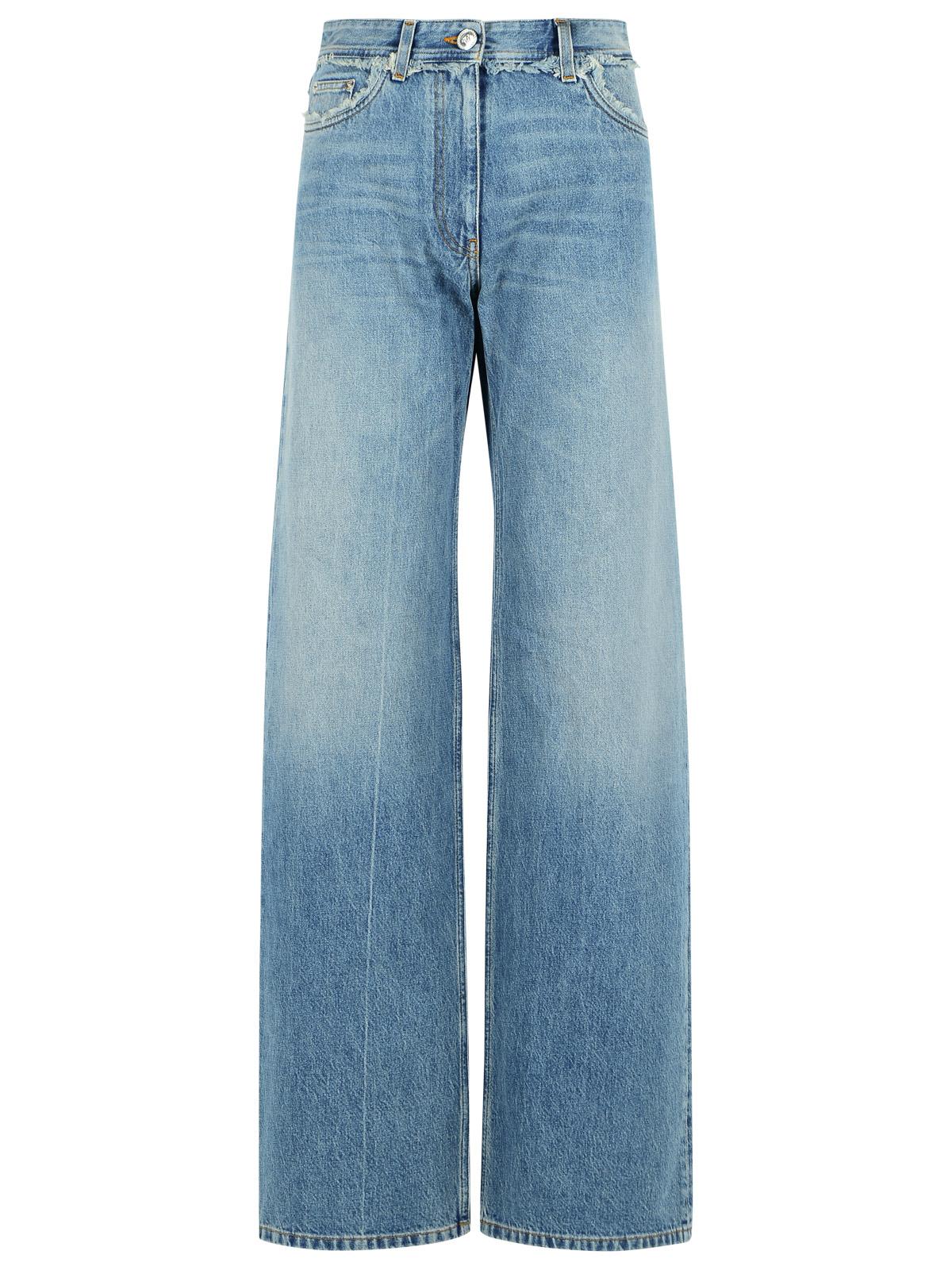 Versace Blue Cotton Jeans Women VERSACE