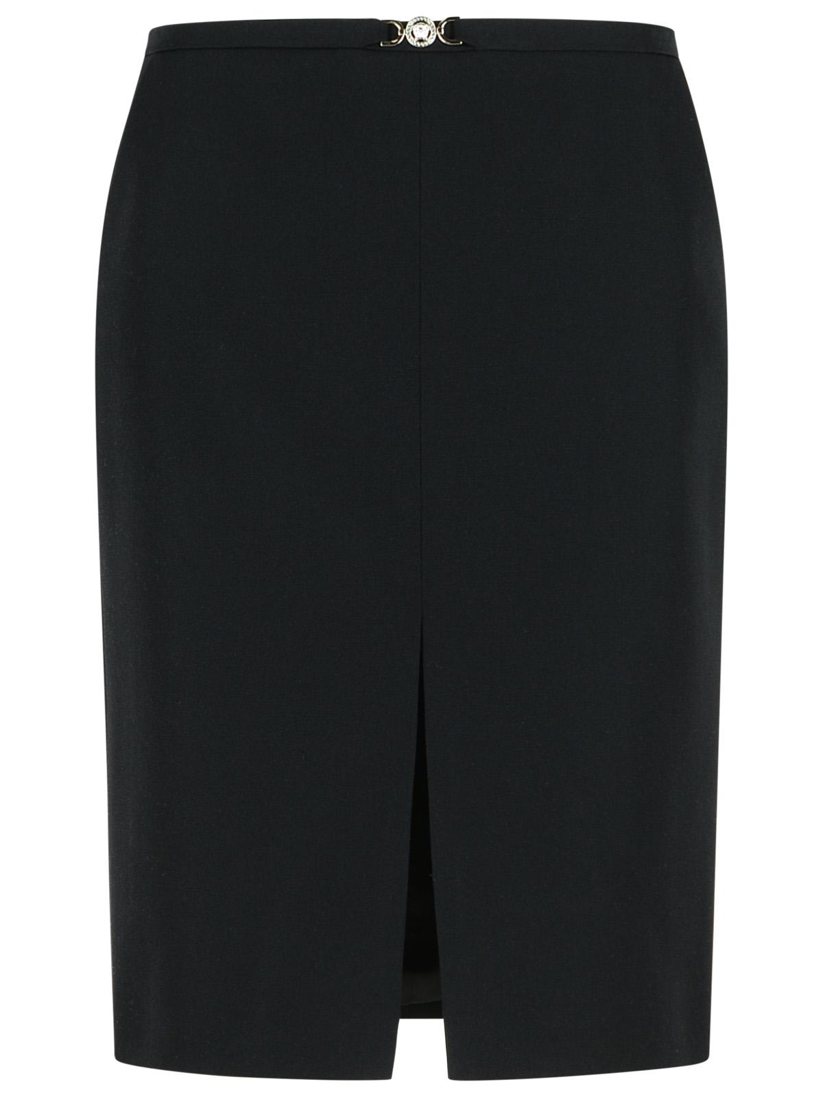 Versace Black Virgin Wool Skirt Women VERSACE