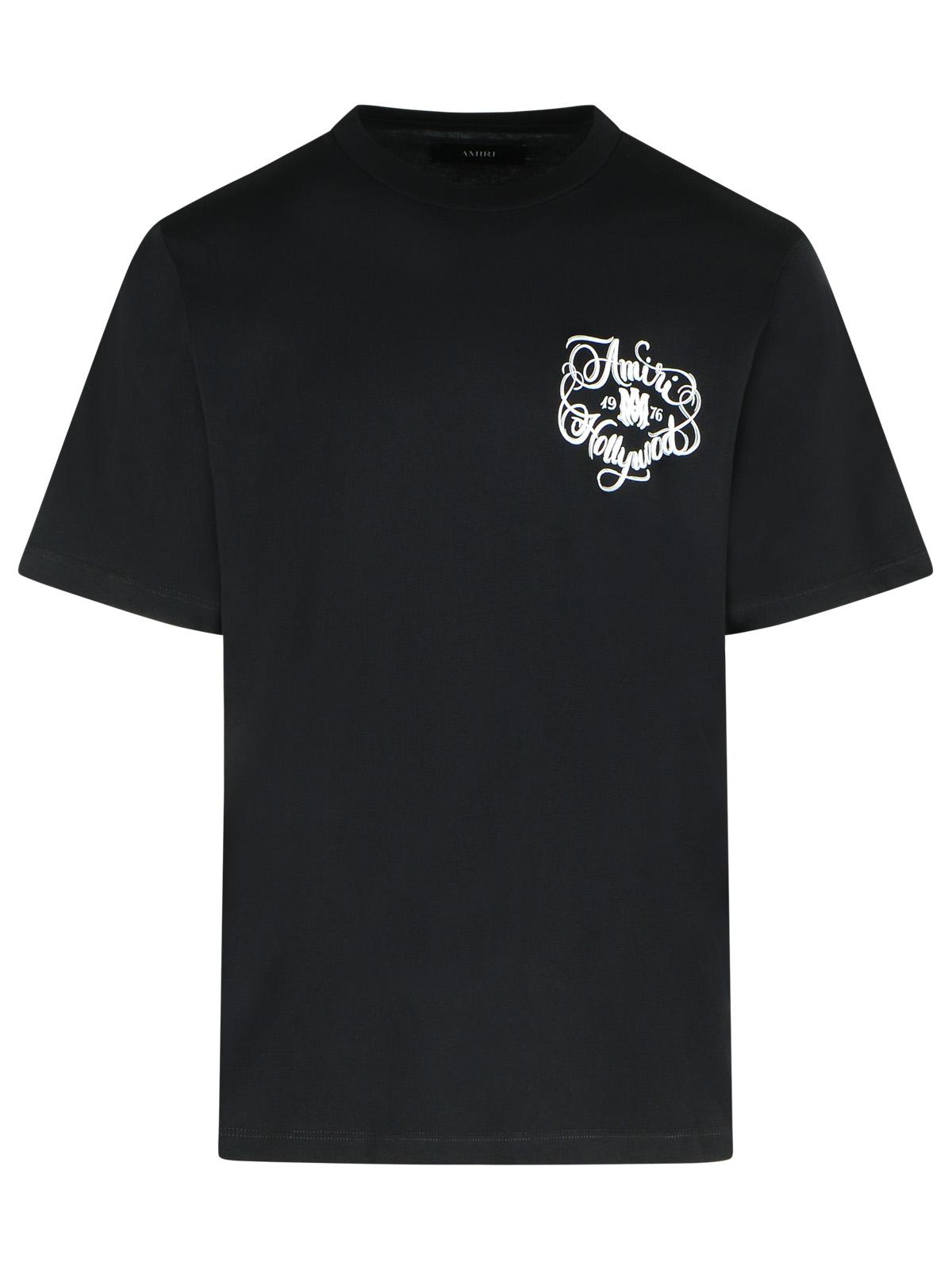 Amiri 'Hollywood' Black Cotton T-Shirt Men AMIRI