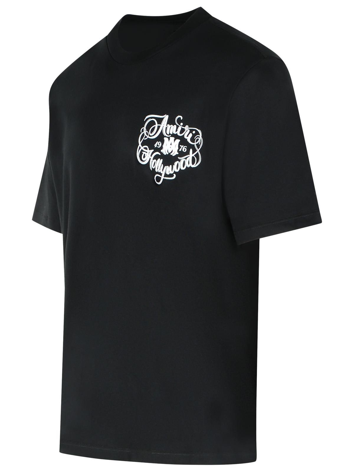 Amiri 'Hollywood' Black Cotton T-Shirt Men AMIRI