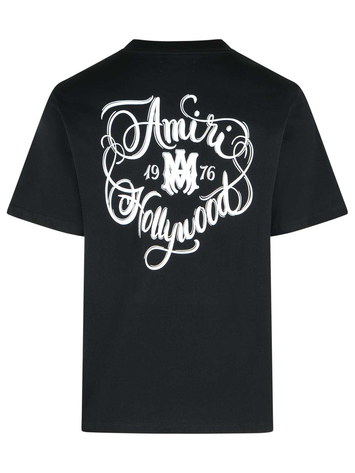 Amiri 'Hollywood' Black Cotton T-Shirt Men AMIRI