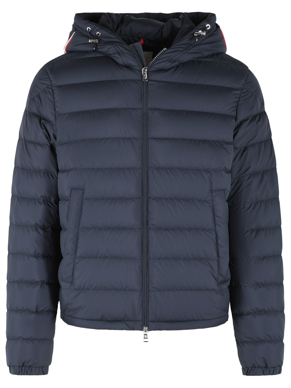 Moncler Navy Blue Polyester Short 'Vermeille' Hooded Down Jacket Men MONCLER