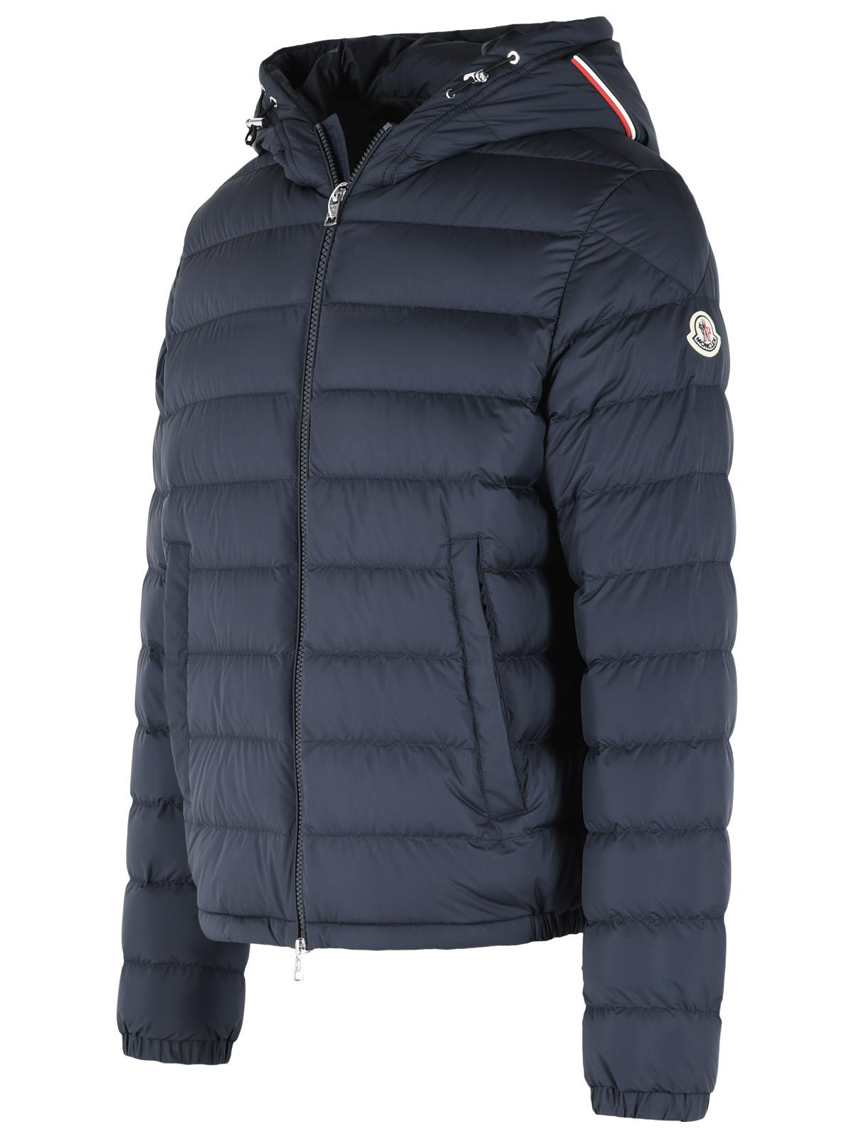 Moncler Navy Blue Polyester Short 'Vermeille' Hooded Down Jacket Men MONCLER