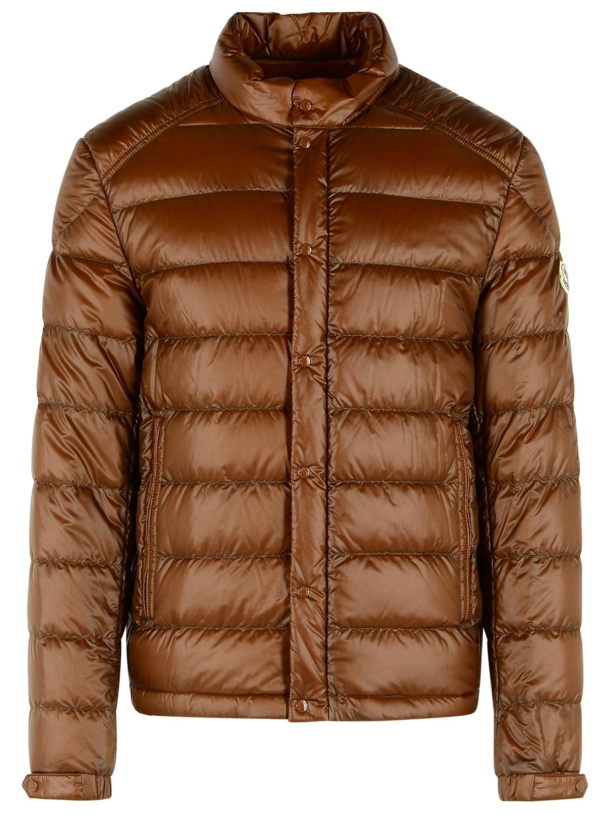 Moncler 'Selves' Short Brown Polyamide Down Jacket Men MONCLER